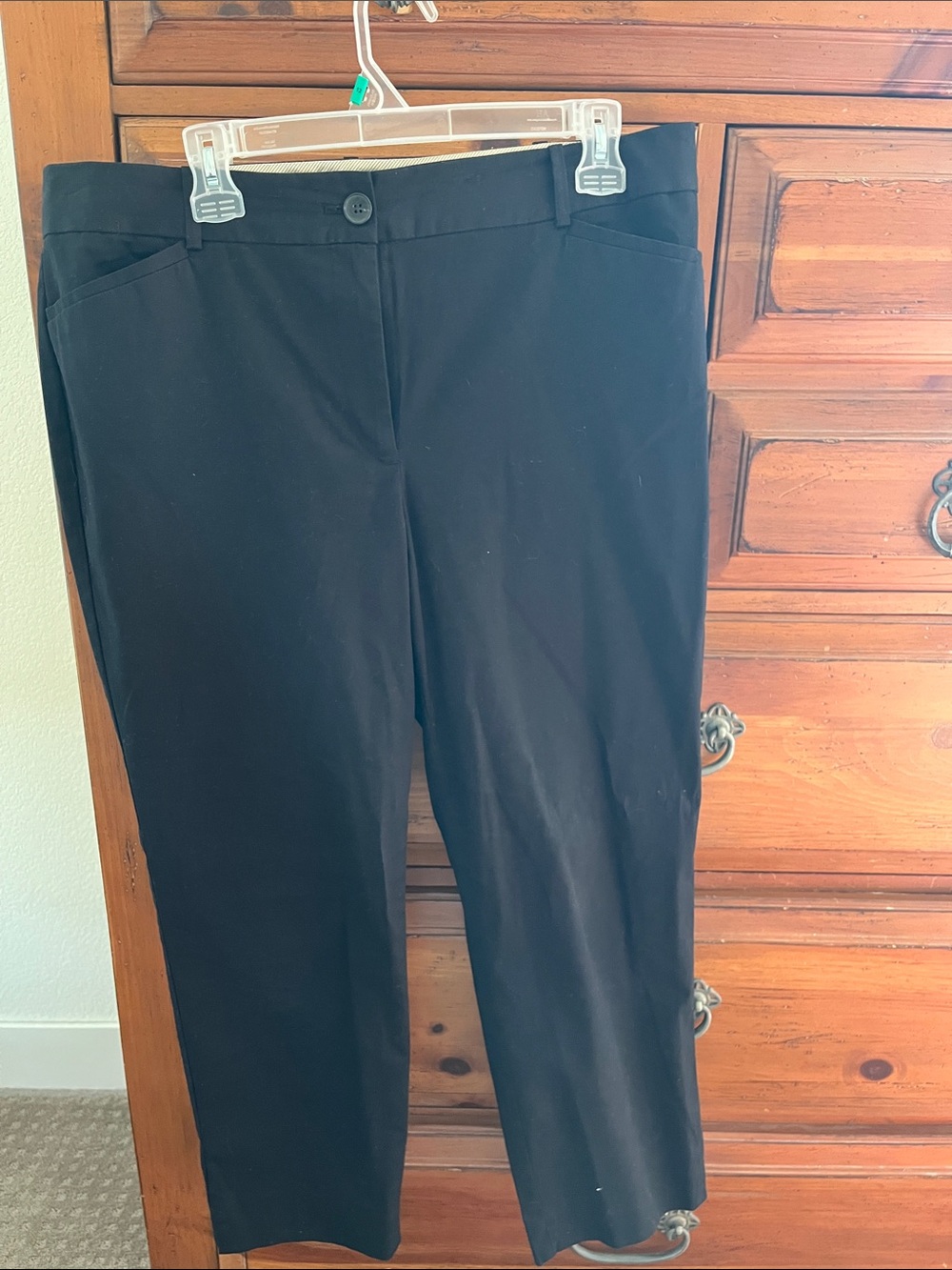 Talbots Black Cropped Ankle Pants Size 12 NWOT